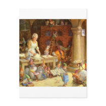 Mrs. Claus Bakes Cookies with Santa's Elves! Postcards