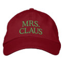 Mrs. Claus embroidered hats