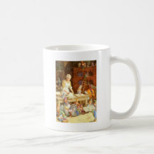 Mrs. Claus & Santa's Elves Bake Christmas Cookies Coffee Mug