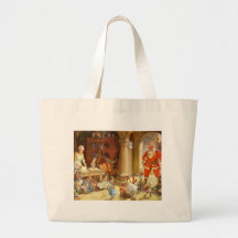 Mrs. Claus & Santas Elves baking Christmas Cookies Canvas Bag