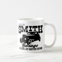 Mrs.& Mr. Smith Hot-Rod Garage Coffee Mug