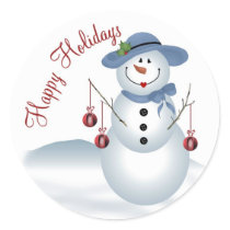 Mrs. Snowman Sticker