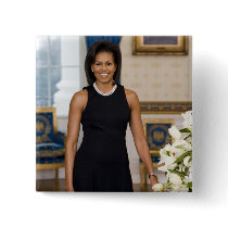 MrsObamaPortrait Pinback Button