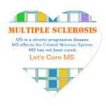 MS Awareness heart Stickers for Multiple Sclerosis