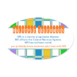 MS Awareness Oval Stickers for Multiple Sclerosis