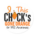 MS Chick Gone Orange stickers