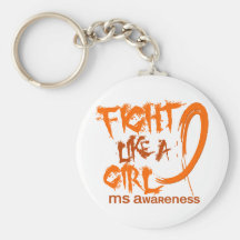 MS Fight Like A Girl 5.3 Keychain