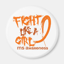 MS Fight Like A Girl 5.3 Refrigerator Magnets