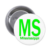 MS Mississippi plain green Buttons