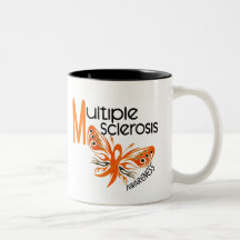 MS Multiple Sclerosis BUTTERFLY 3.1 Coffee Mugs