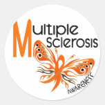 MS Multiple Sclerosis BUTTERFLY 3.1 Round Sticker