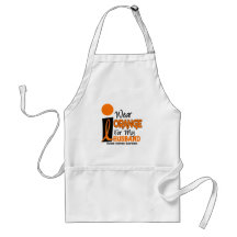 MS Multiple Sclerosis I Wear Orange For My Husband Apron