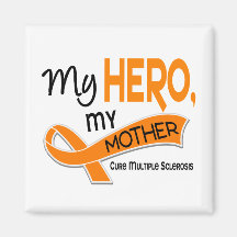 MS Multiple Sclerosis MY HERO MY MOTHER 42 Refrigerator Magnets