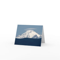 Mt Baker With Cloud Greeting Cards