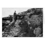 Mt. Carmel, trail near Shrine of the Bab, ca. 1907 Greeting Card