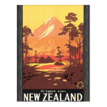 Mt. Egmont. 8,260 Ft. New Zealand, Vintage Postcard