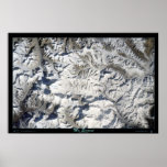 Mt Everest from the space shuttle satellite poster posters