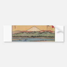 Mt. Fuji in Japan circa 1800s Bumper Sticker