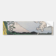 Mt. Fuji viewed from water circa 1800's Bumper Sticker