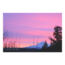 Mt. Hood Winter Sunrise Photographic Print