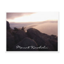 mt kinabalu peak sunrise post card