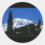 Mt. Rainier National Park Round Stickers
