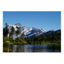 Mt Shuksan From Picture Lake Business Card Template