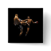 Muay Thai Boxing Action Pin