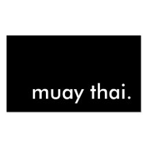 muay thai. business card