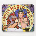 Mucha Art Nouveau Illustration Mouse Pad