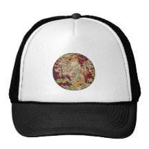 Mucha Art Nouveau: Woman With Daisy Trucker Hat