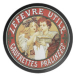 Mucha - Biscuits LeFevre-Utile - Nouveau Dinner Plates