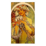 Mucha flowers business cards