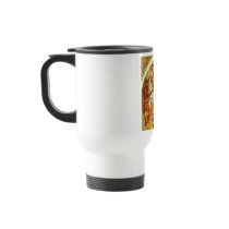 mucha flowers coffee mug