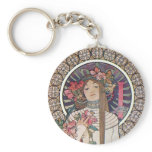 Mucha Goddess Key Chain