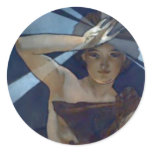 mucha morning star art nouveau poster woman stickers
