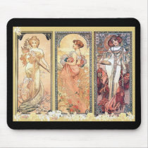 Mucha ~ Panel of Three Mouse Pads