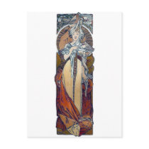 Mucha Paris 1900 woman fashion art deco Post Cards