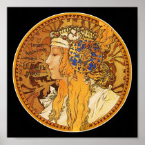 Mucha Poster/Print: Woman with Jewels