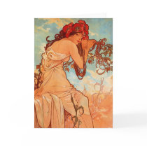 Mucha Summer Greeting Card