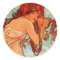 Mucha Summer Stickers