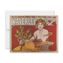 Mucha ~ Waverley Cycles 1898 Personalized Invite
