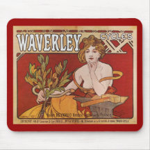 Mucha ~ Waverley Cycles 1898 Mousepad