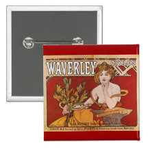 Mucha ~ Waverley Cycles 1898 Pins