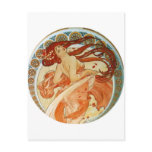 Mucha Woman Post Card