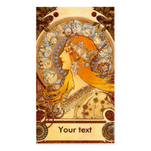 Mucha Zodiac Business Card