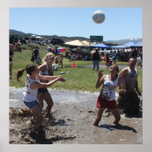 Mud Volleyball, Bridgeport, Fourth of July Poster