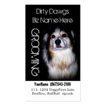 Muddy aussie Dog Grooming Dog Wash Business Cards