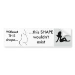 Mudflap_girl, WithoutThisShape, Without THIS sh... bumper stickers