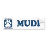Mudi Blue bumper stickers